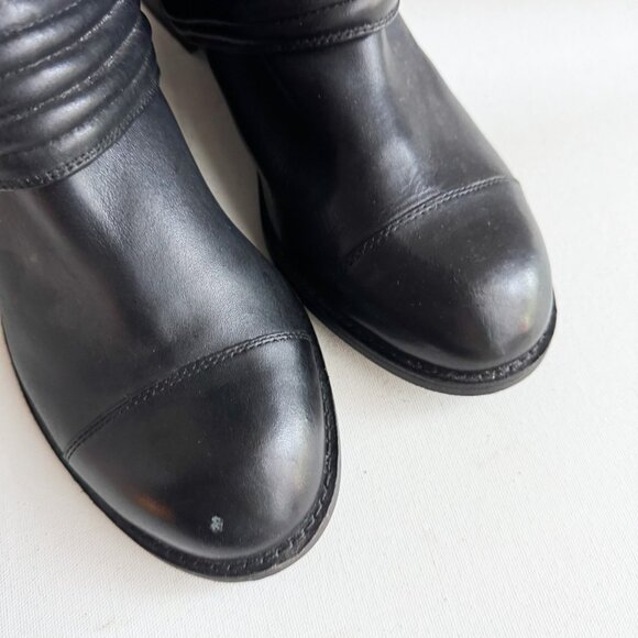 Jessica Simpson Wide Calf Black Leather Boots 11 - Picture 5 of 11